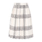 TNTRM WHITE/BLACK CHECKERED PLEATED SKIRT