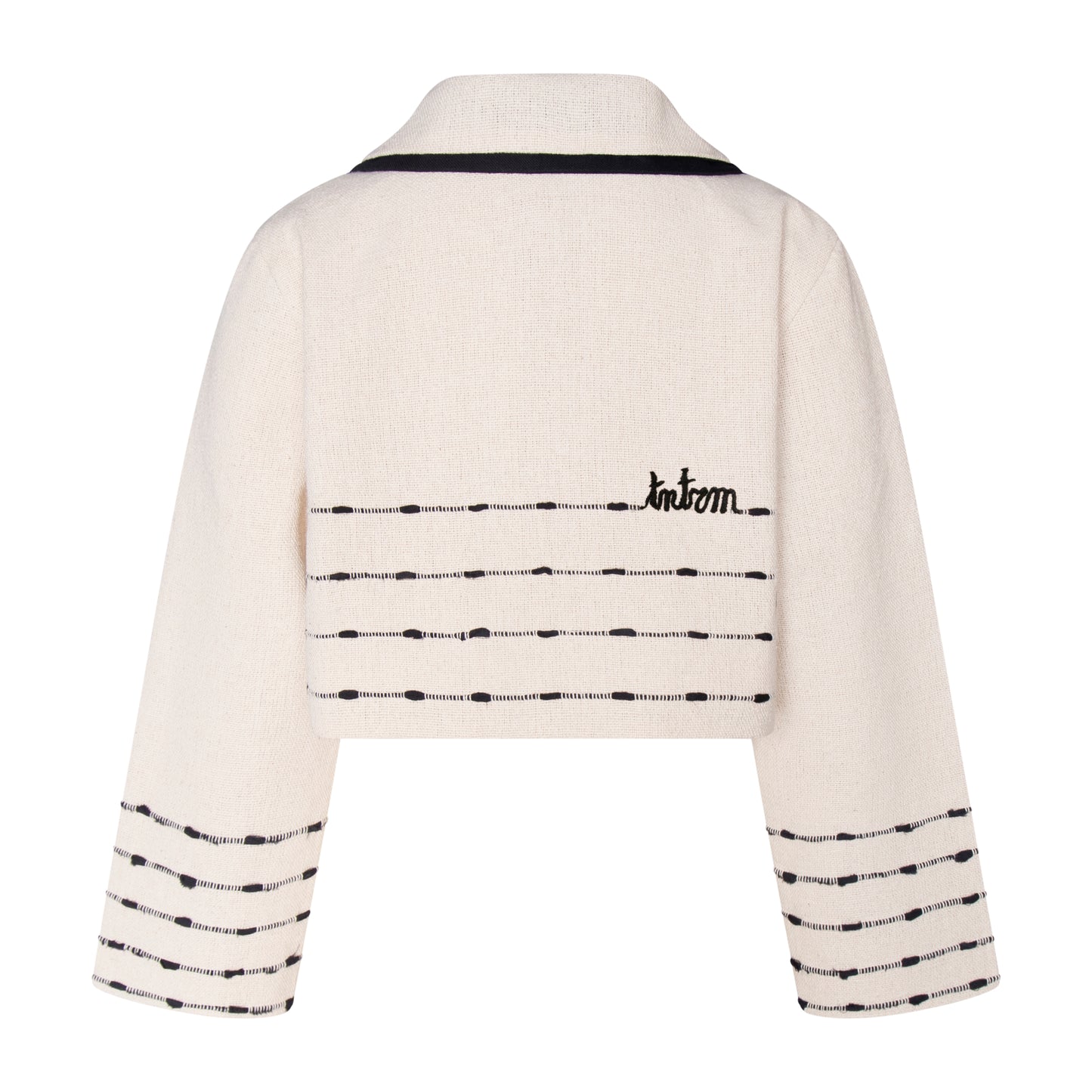 TNTRM IVORY/BLACK WOVEN STRIPE JACKET