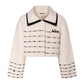 TNTRM IVORY/BLACK WOVEN STRIPE JACKET