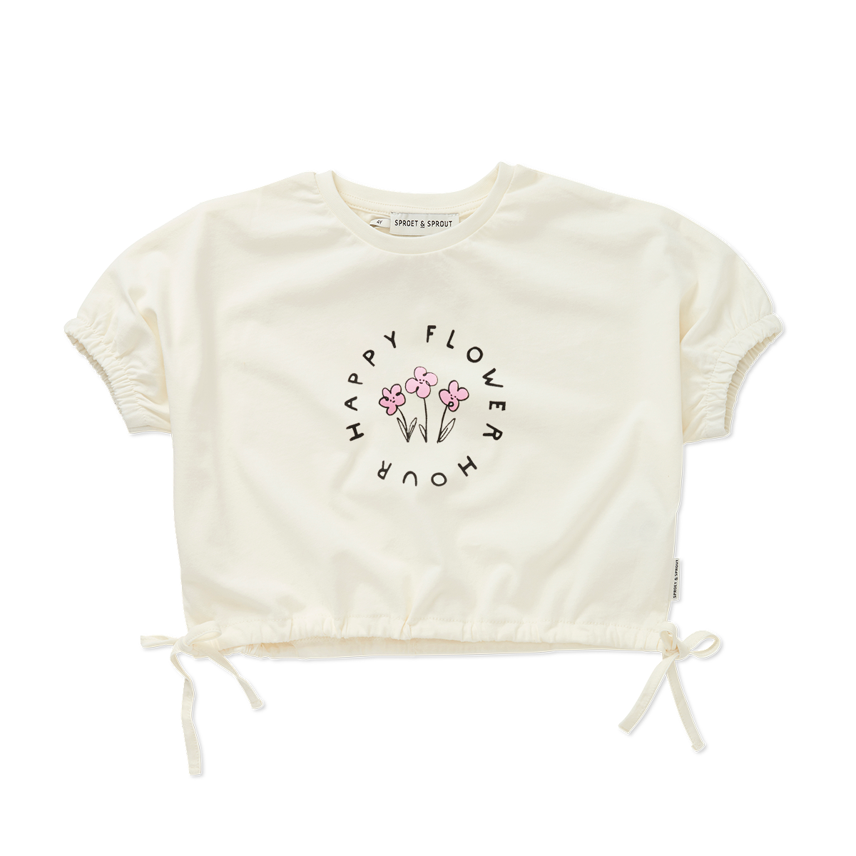 SPROET & SPROUT ECRU FLOWER T-SHIRT