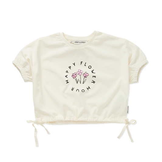 SPROET & SPROUT ECRU FLOWER T-SHIRT