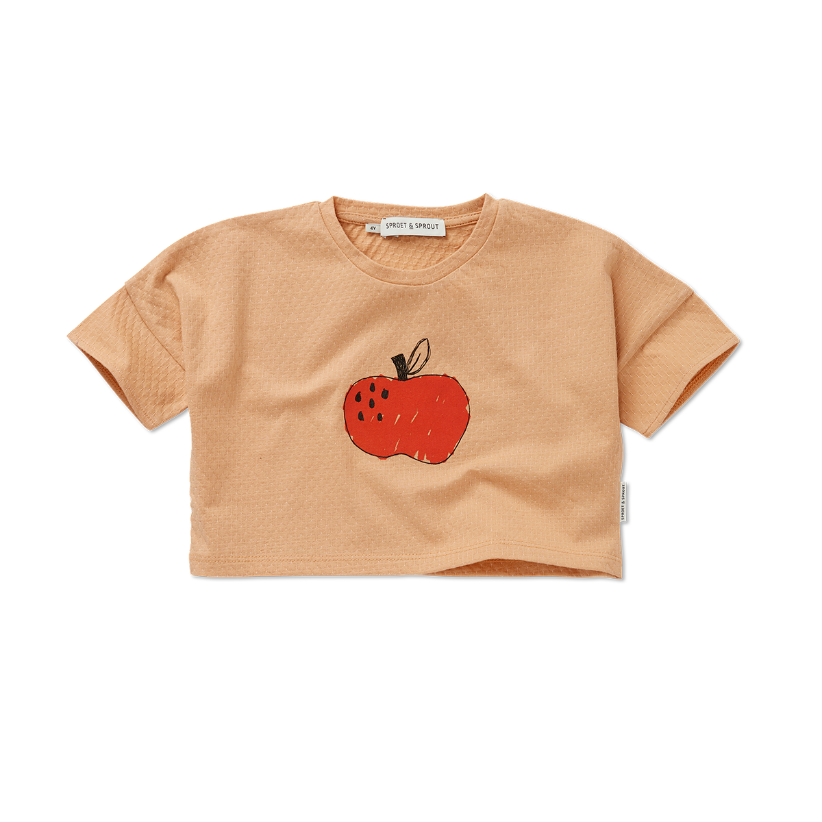 SPROET & SPROUT APRICOT TEXTURED GRAPHIC T-SHIRT