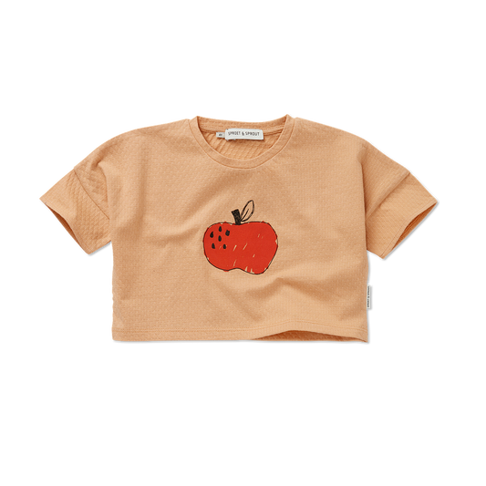 SPROET & SPROUT APRICOT TEXTURED GRAPHIC T-SHIRT