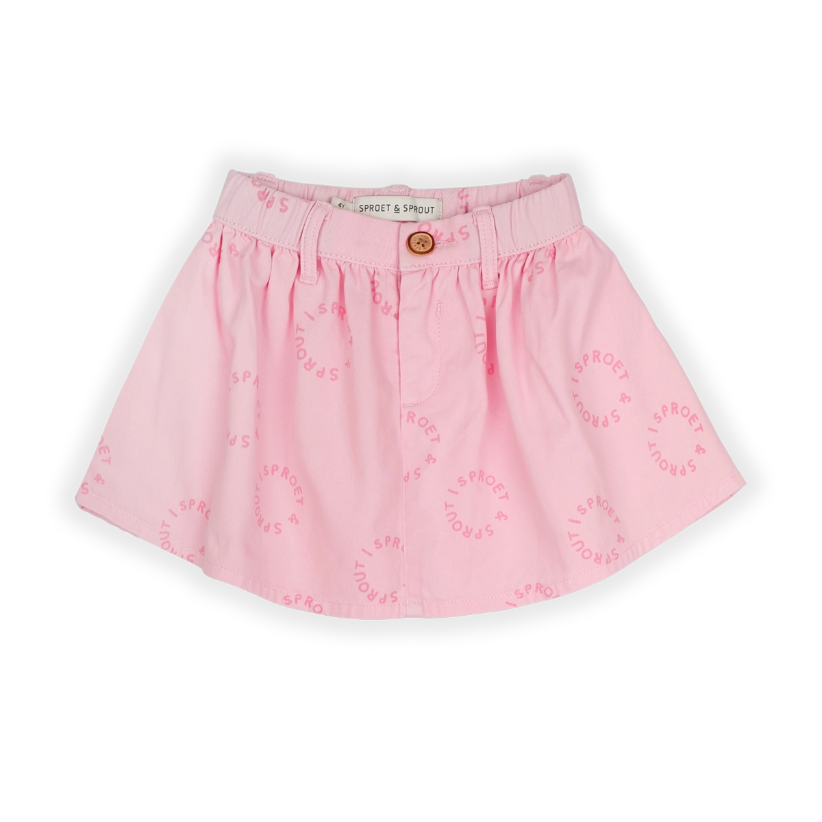 SPROET & SPROUT PINK LOGO PRINT SKIRT