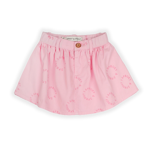 SPROET & SPROUT PINK LOGO PRINT SKIRT