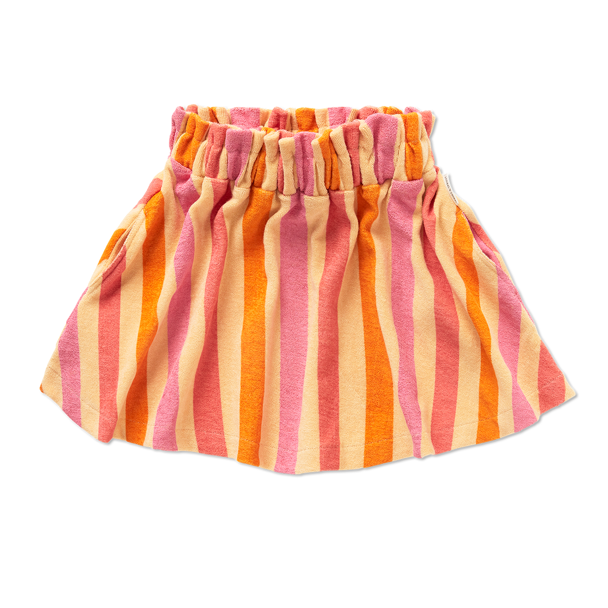 SPROET & SPROUT PINK/ORANGE STRIPE TERRY SKIRT