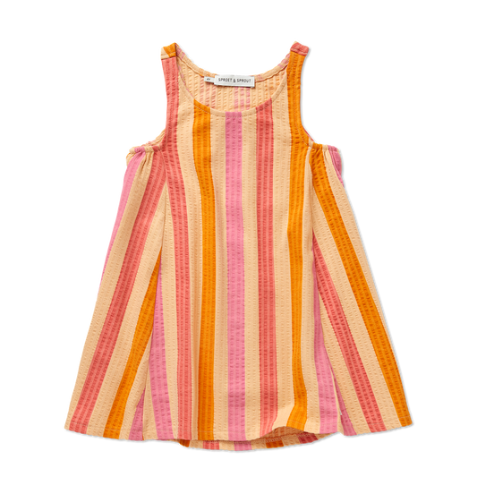 SPROET & SPROUT PINK/ORANGE STRIPE JUMPER