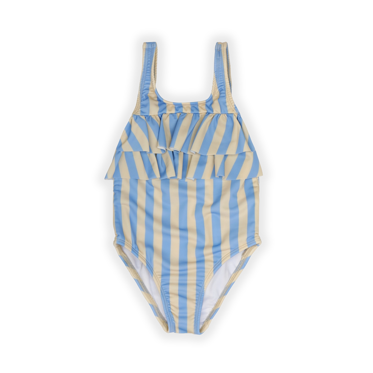 SPROET & SPROUT BLUE/BIEGE STRIPE SWIMSUIT