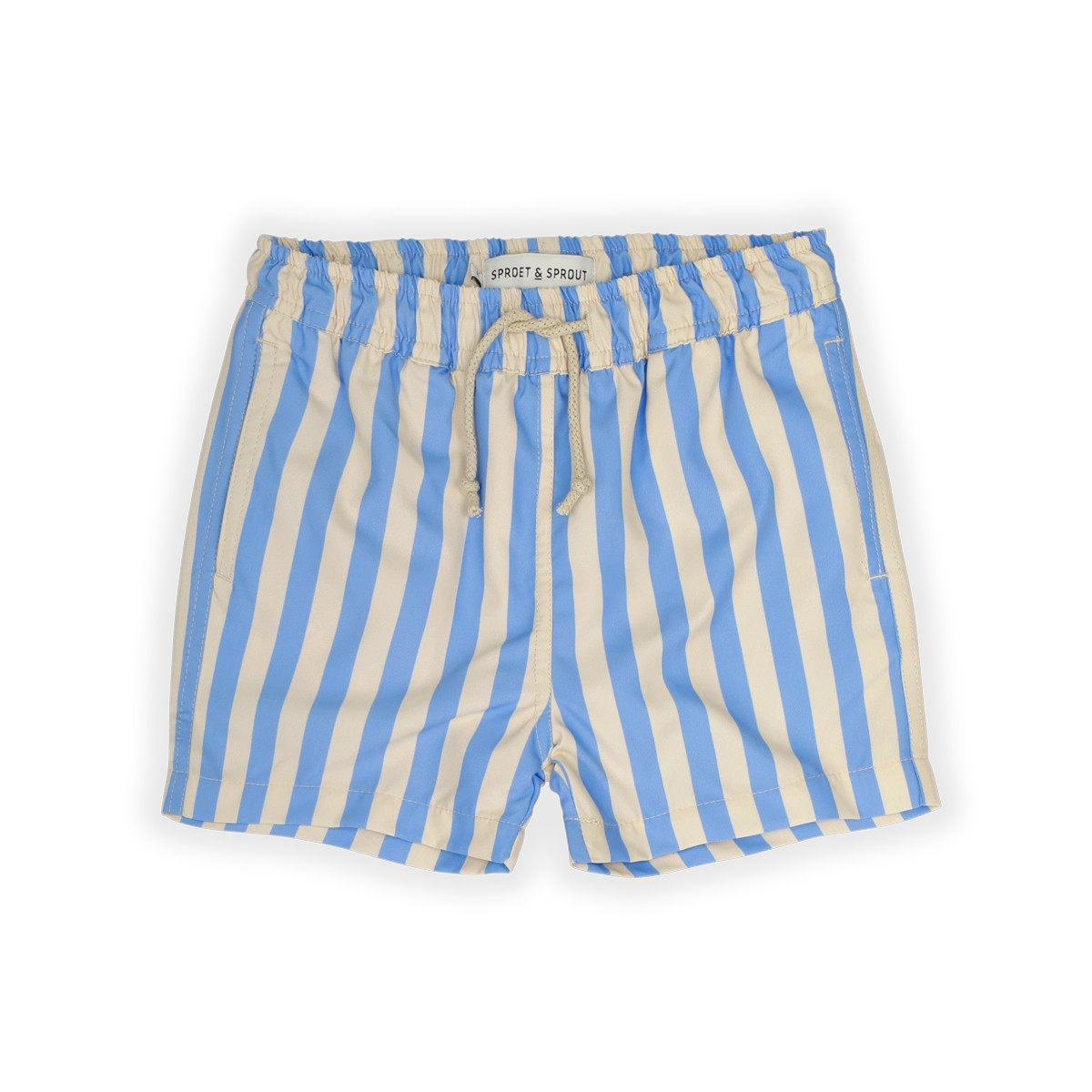 SPROET & SPROUT BLUE/BIEGE STRIPE SWIM TRUNKS