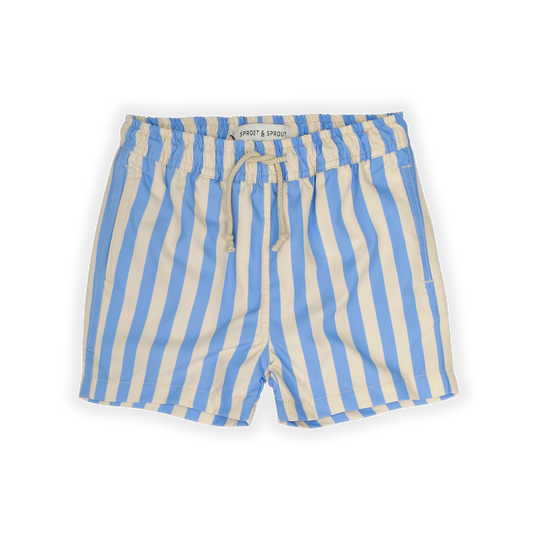 SPROET & SPROUT BLUE/BIEGE STRIPE SWIM TRUNKS