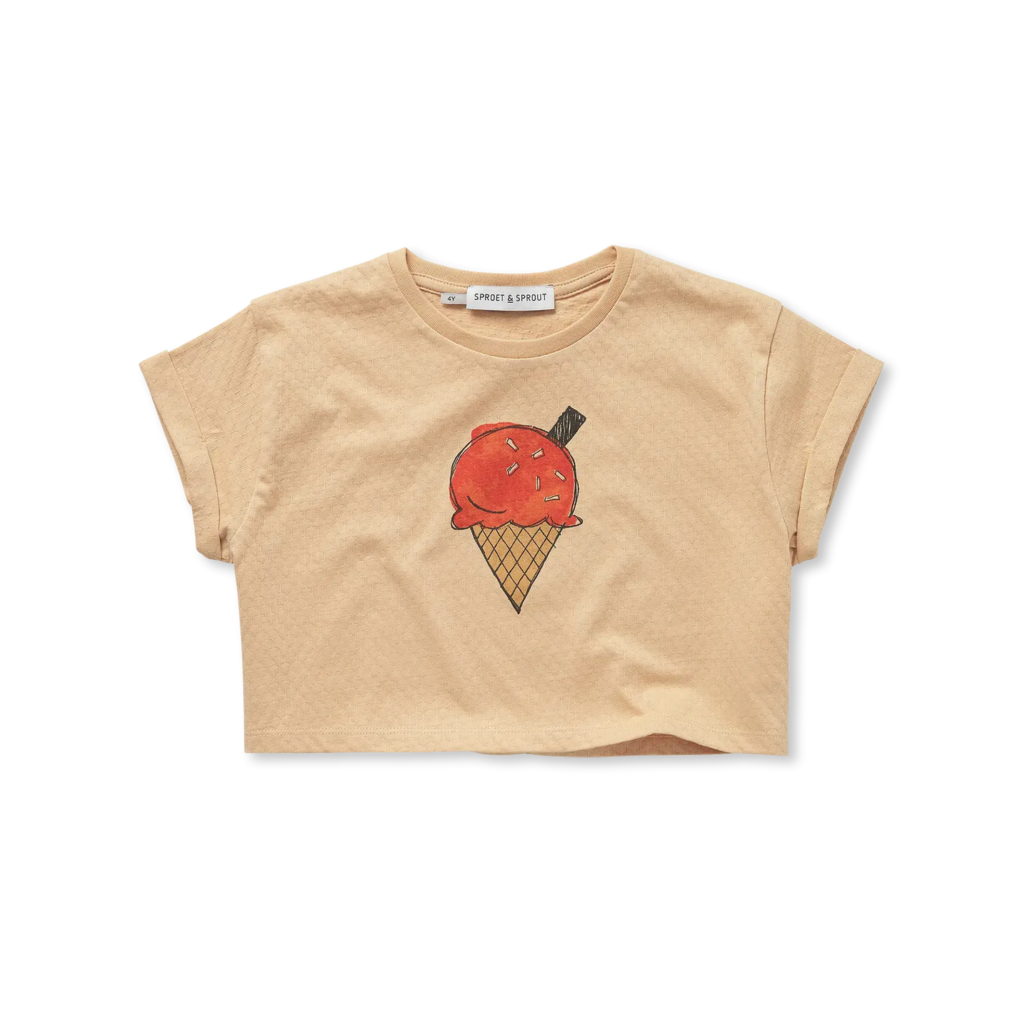 SPROET & SPROUT BEIGE ICE CREAM DESIGNED T-SHIRT