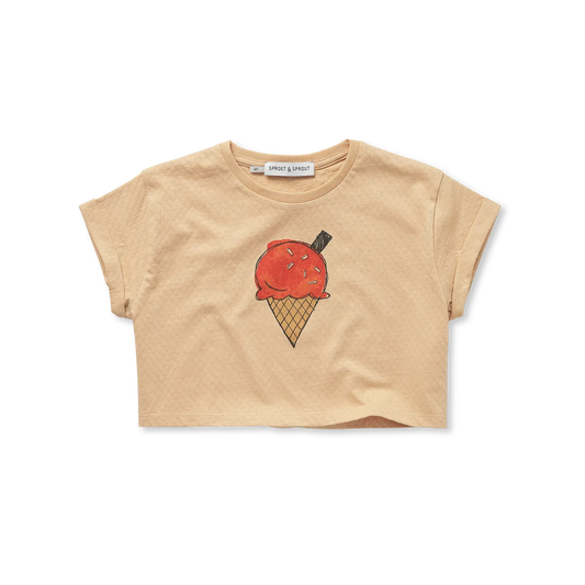 SPROET & SPROUT BEIGE ICE CREAM DESIGNED T-SHIRT