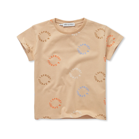 SPROET & SPROUT BEIGE LOGO T-SHIRT