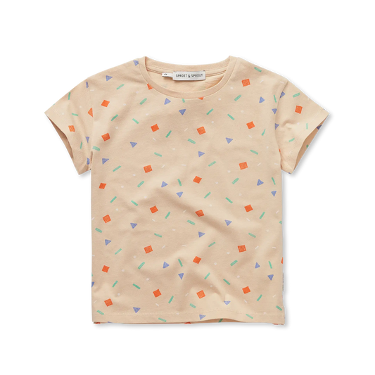 SPROET & SPROUT BEIGE SPRINKLE GRAPHIC T-SHIRT