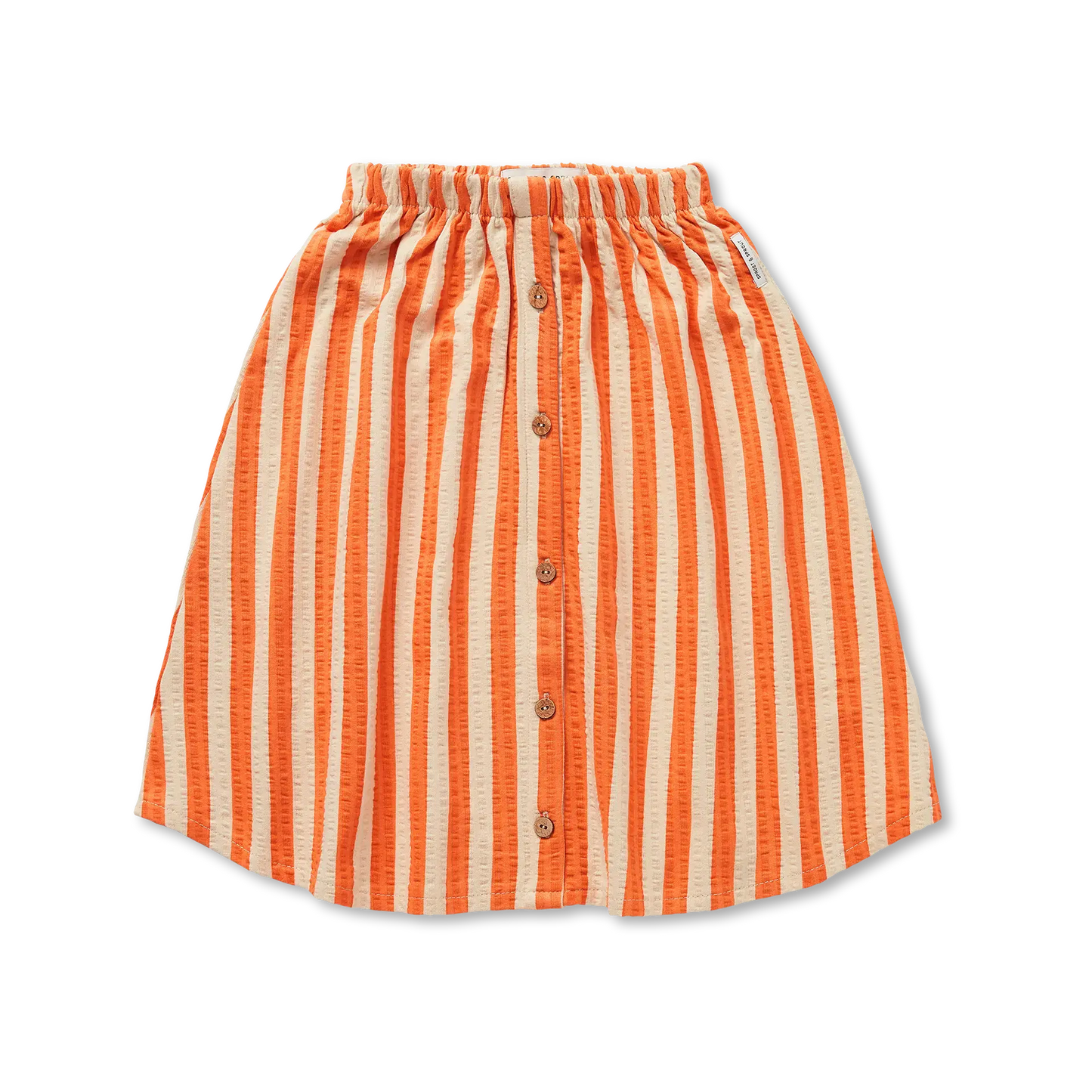 SPROET & SPROUT ORANGE/BEIGE STRIPE MIDI SKIRT