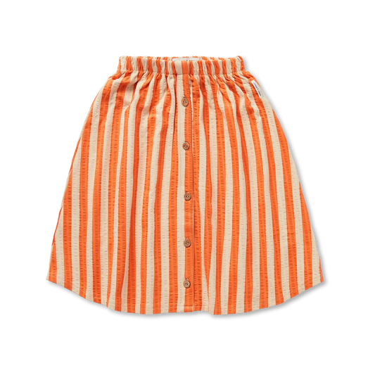 SPROET & SPROUT ORANGE/BEIGE STRIPE MIDI SKIRT