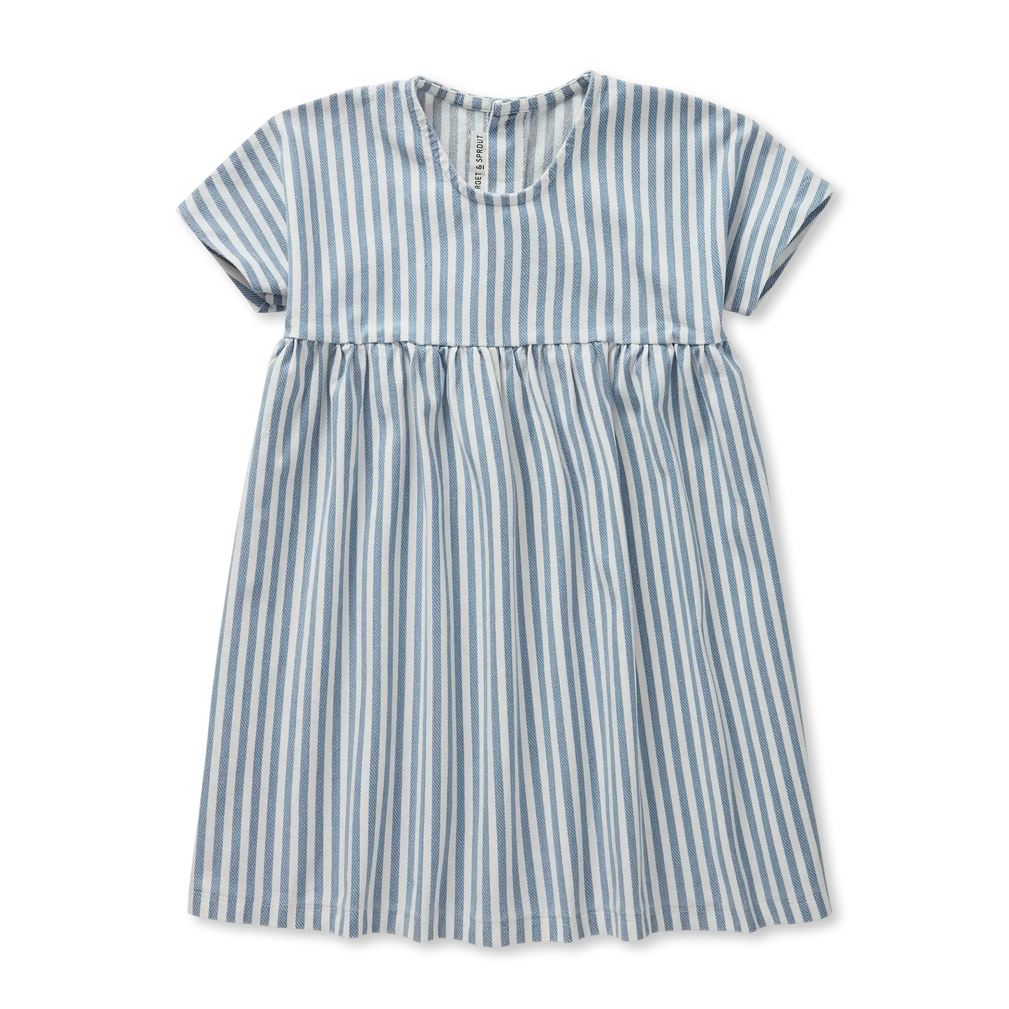 SPROET & SPROUT BLUE STRIPED A-LINE DRESS