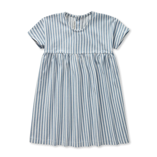 SPROET & SPROUT BLUE STRIPED A-LINE DRESS