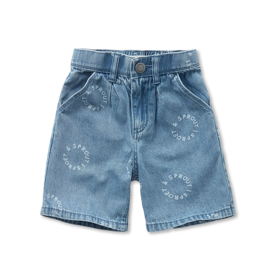 SPROET & SPROUT DENIM LOGO SHORTS