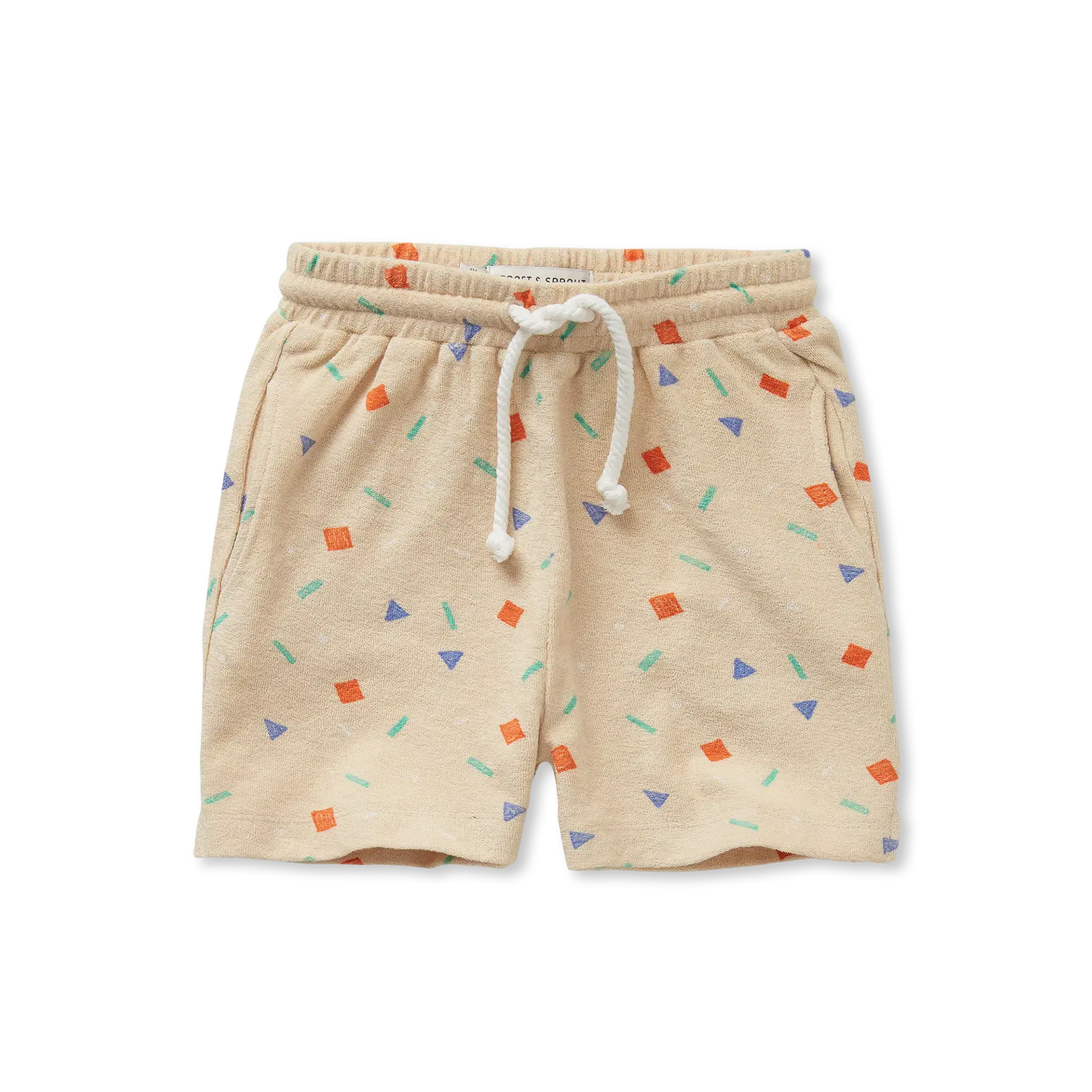 SPROET & SPROUT BEIGE SPRINKLE TERRY SHORTS