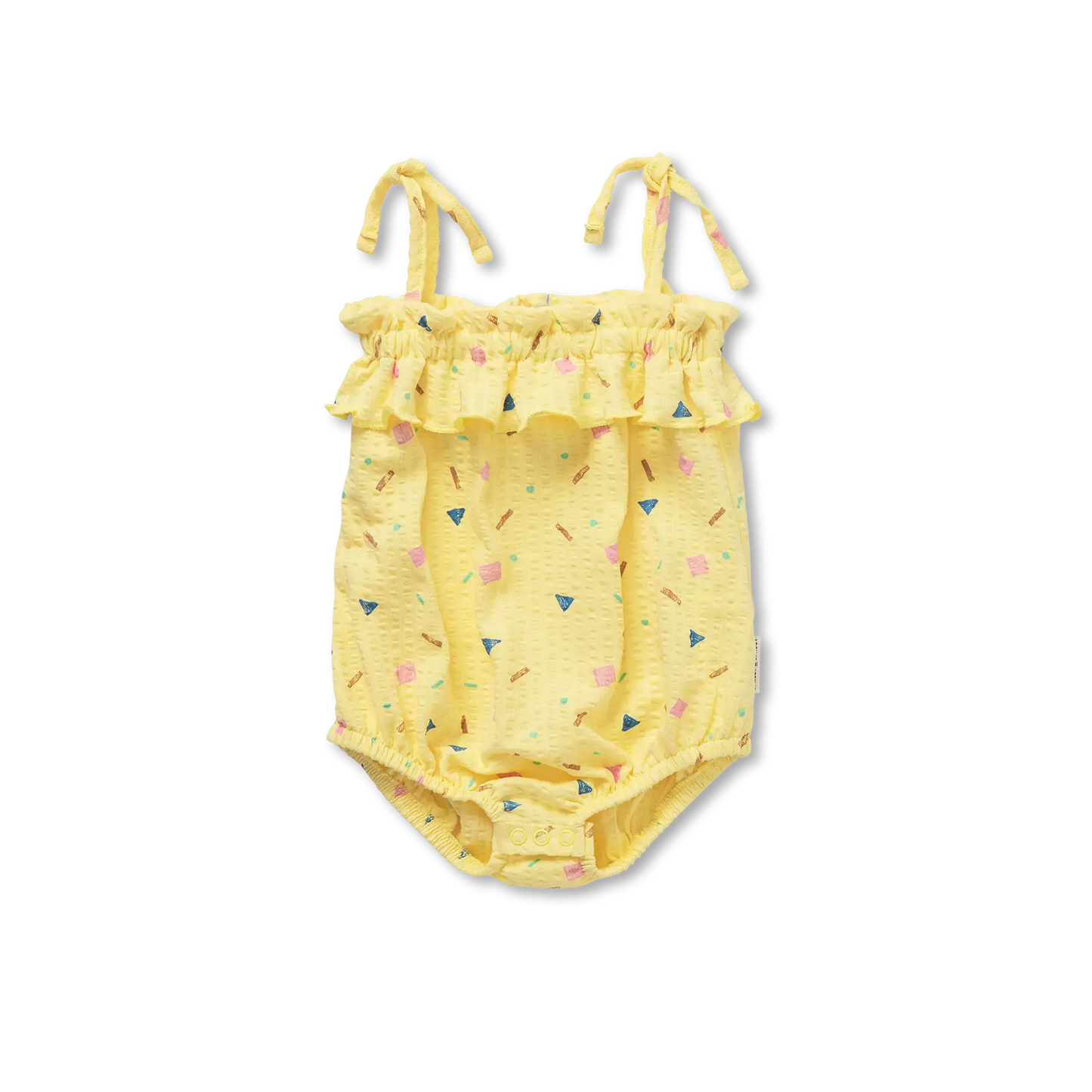 SPROET & SPROUT YELLOW RUFFLE SPRINKLE ROMPER