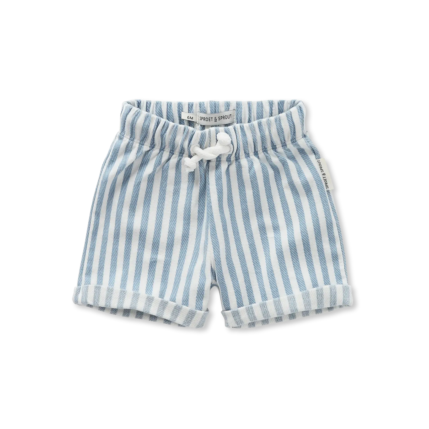 SPROET & SPROUT BLUE STRIPED TIE SHORTS
