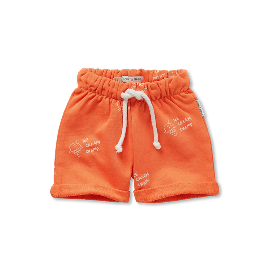 SPROET & SPROUT ORANGE DRAWSTRING SHORTS