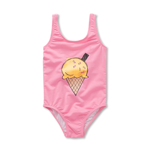 SPROET & SPROUT PINK ICE CREAM GRAPHIC SWIMSUIT