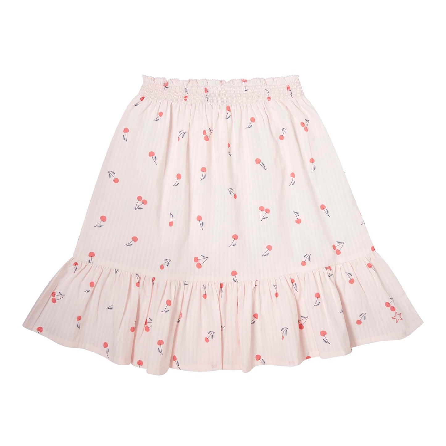 TOCOTO VINTAGE PINK CHERRY PRINTED SKIRT