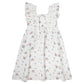 TOCOTO VINTAGE WHITE FLORAL RUFFLE TRIM JUMPER