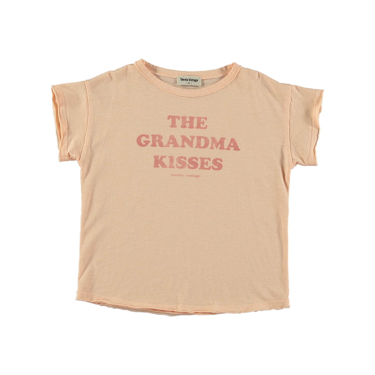 TOCOTO VINTAGE LIGHT PINK WORD TEE [FINAL SALE]