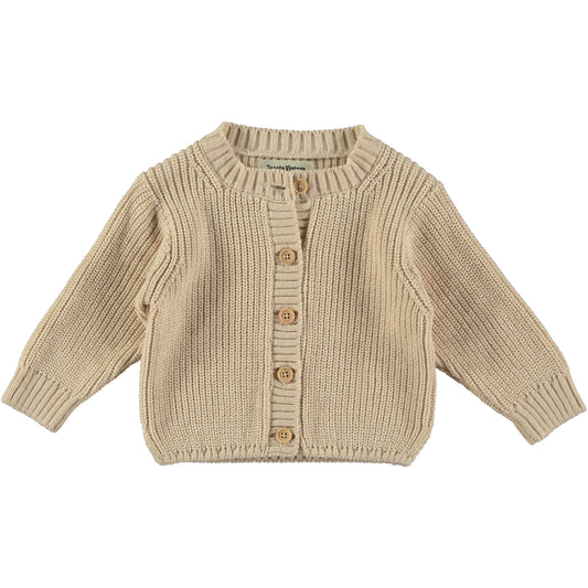 TOCOTO VINTAGE OFF WHITE PEARL KNIT CARDIGAN