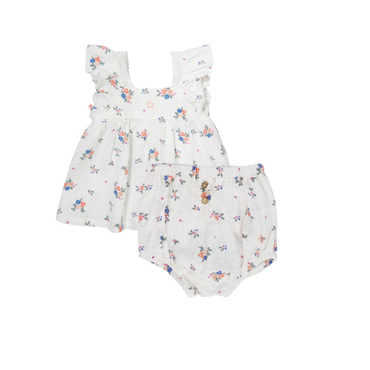 TOCOTO VINTAGE WHITE FLORAL SET