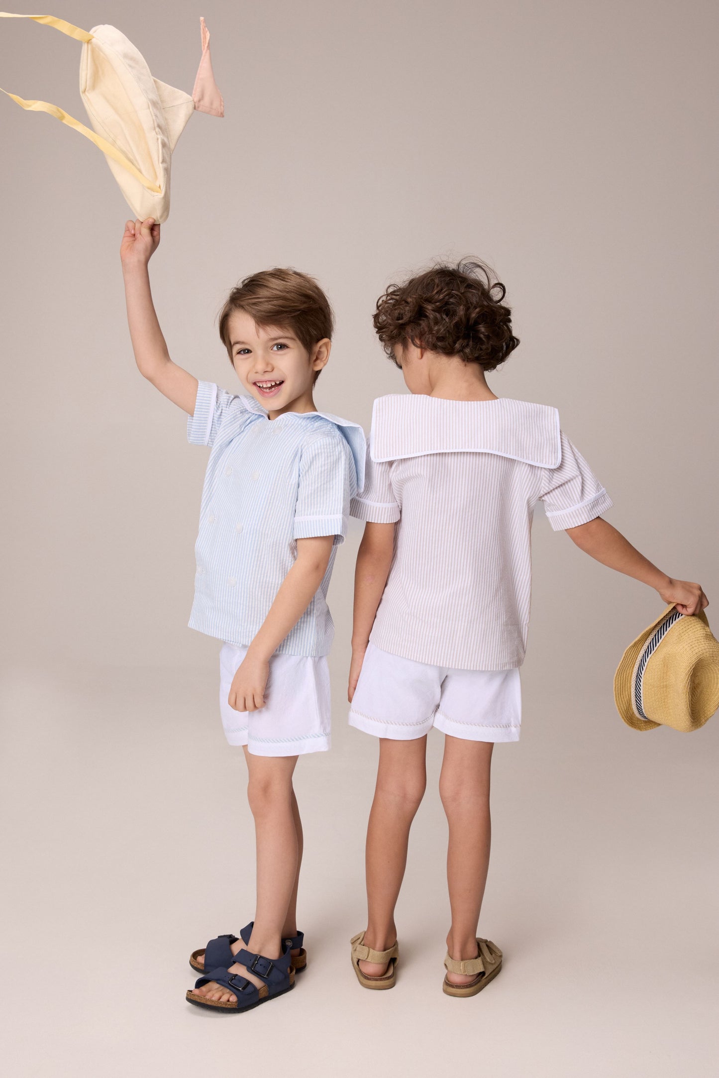 PERNILLE BEIGE STRIPE SAILOR SET