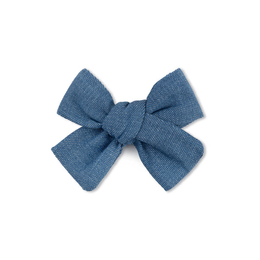 BOWBON BLUE DENIM BOW CLIPS [FINAL SALE]