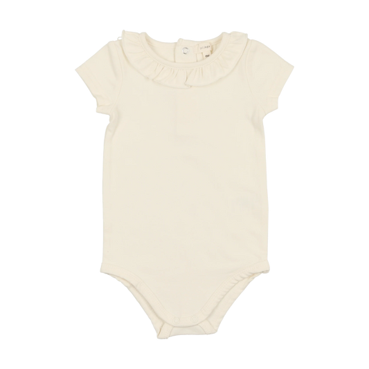 LIL LEGS CREAM RUFFLE ONESIE