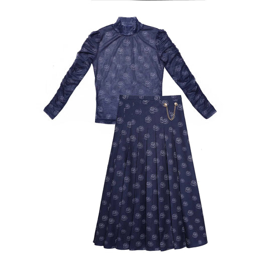 LA NINA NAVY ROSE PRINT SET