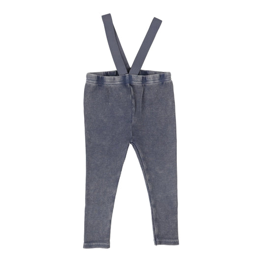 LIL LEGS DENIM SUSPENDER LEGGINGS