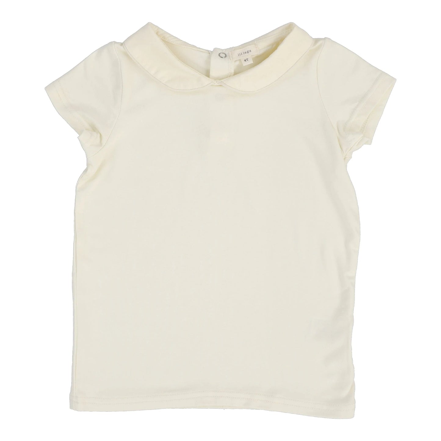 LIL LEGS CREAM COLLAR TEE
