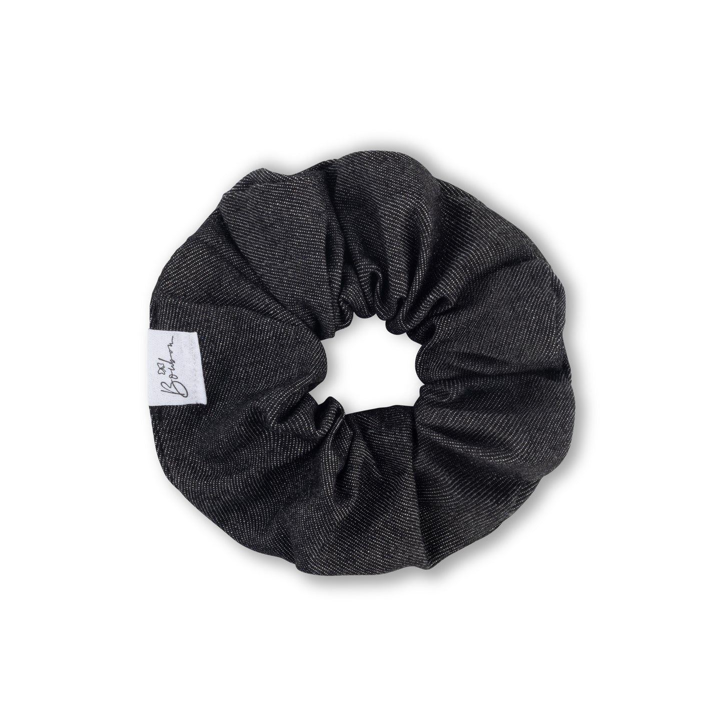 BOWBON BLACK DENIM SCRUNCHIE [FINAL SALE]
