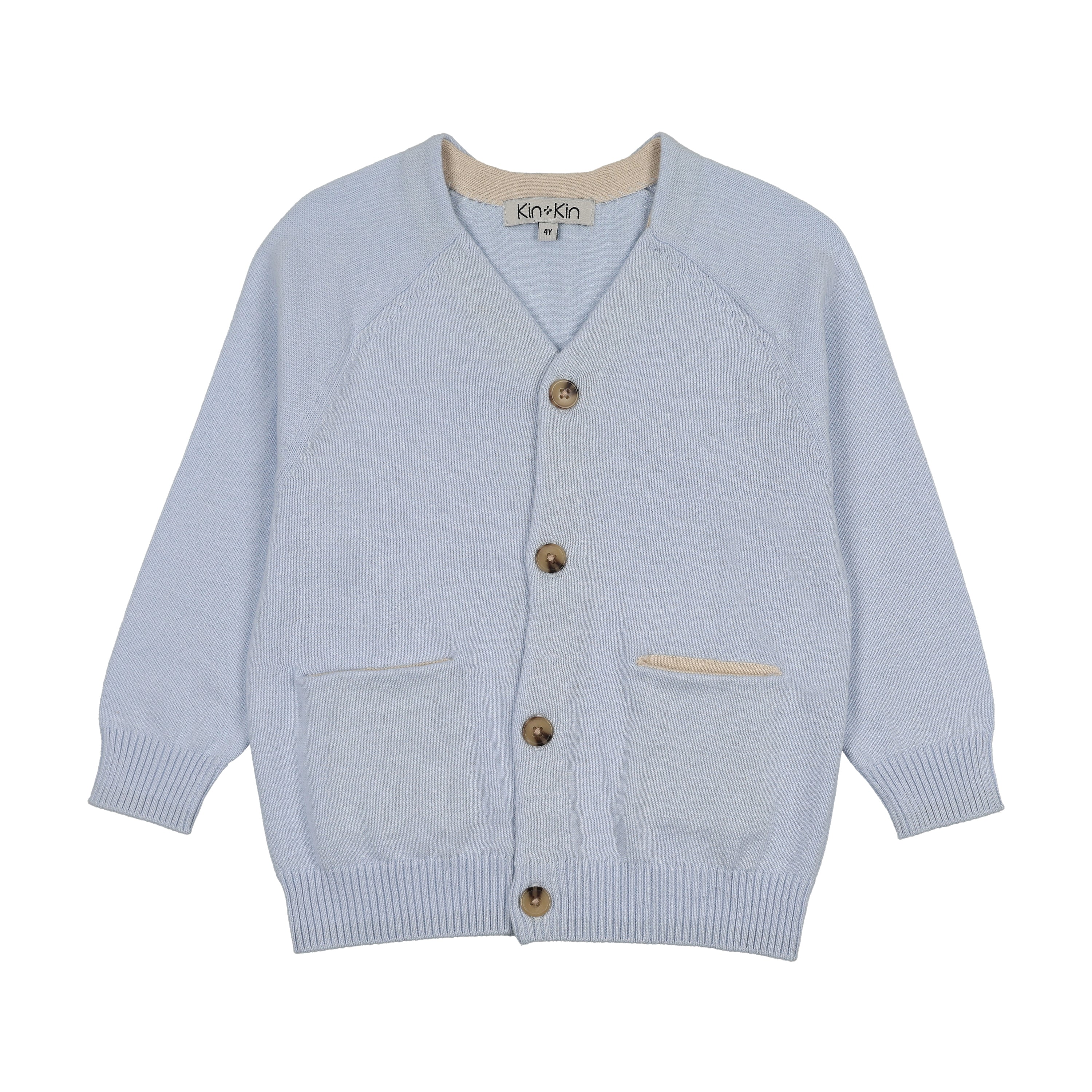 KIN & KIN LIGHT BLUE POCKET CARDIGAN – Luibelle