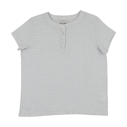 KIN & KIN LIGHT BLUE BUTTON SS SHIRT