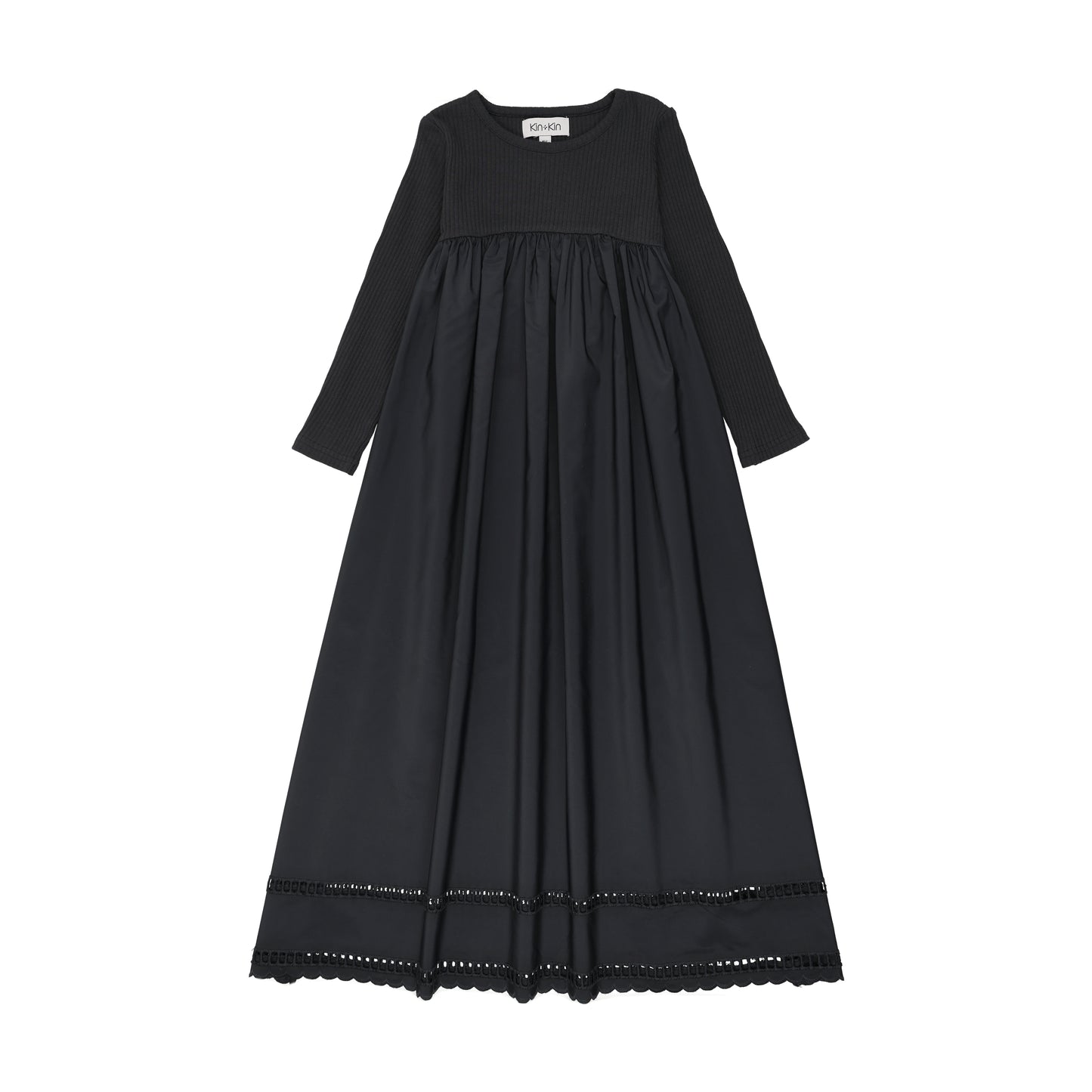 KIN & KIN BLACK TEXTURED MAXI DRESS Luibelle KIN & KIN BLACK TEXTURED MAXI DRESS Luibelle