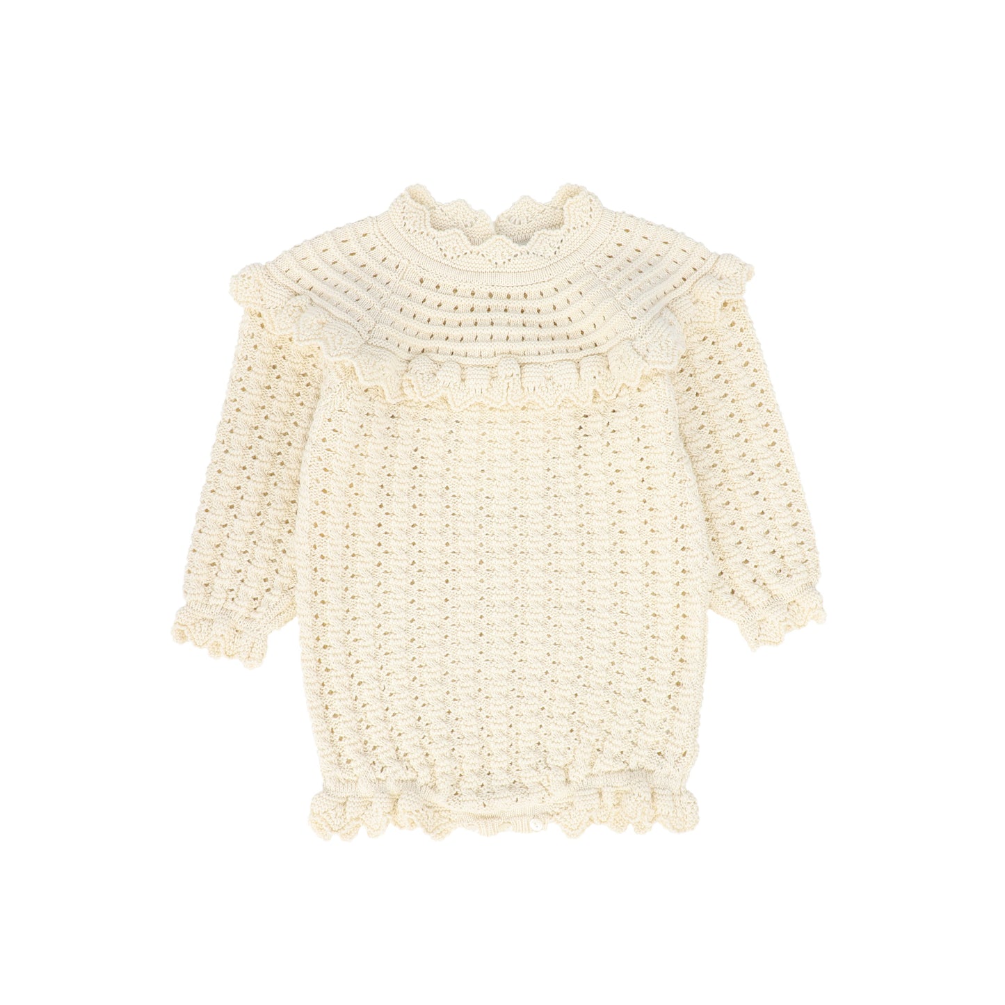 BEBE ORGANIC CREAM CHUNKY KNIT ROMPER [FINAL SALE]