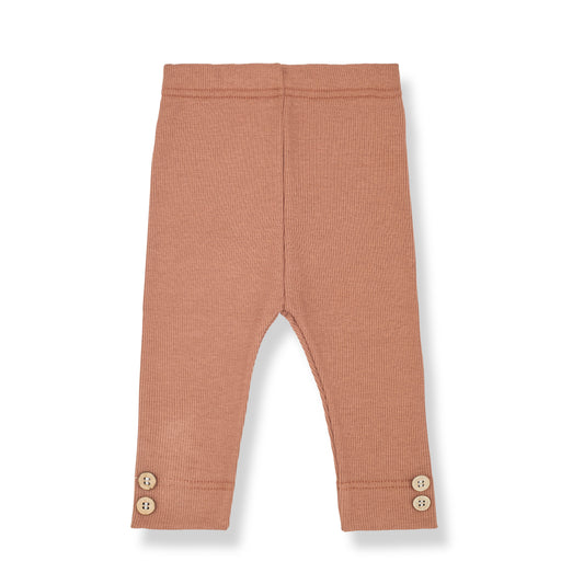 1 + IN THE FAMILY APRICOT BUTTON LEGGINGS
