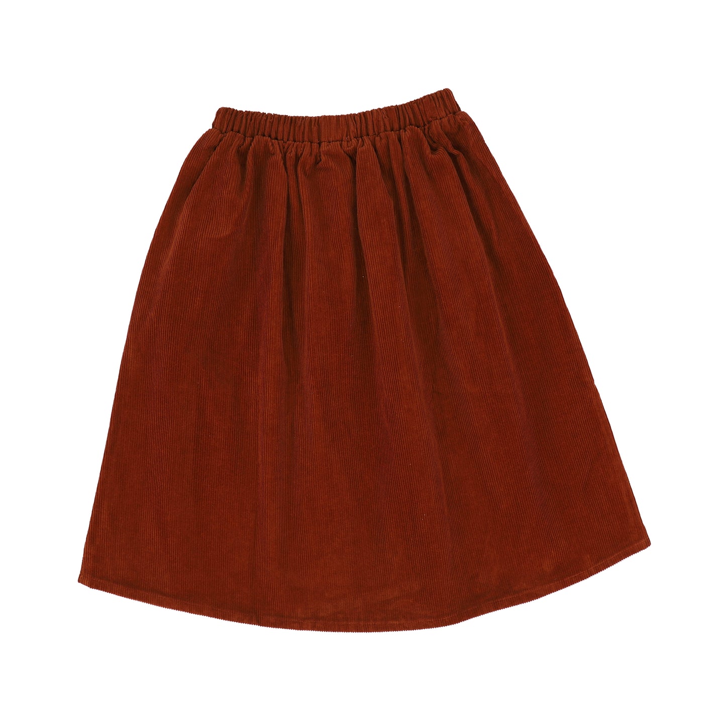 WANDER & WONDER RUST CORDUROY POCKET SKIRT [Final Sale]