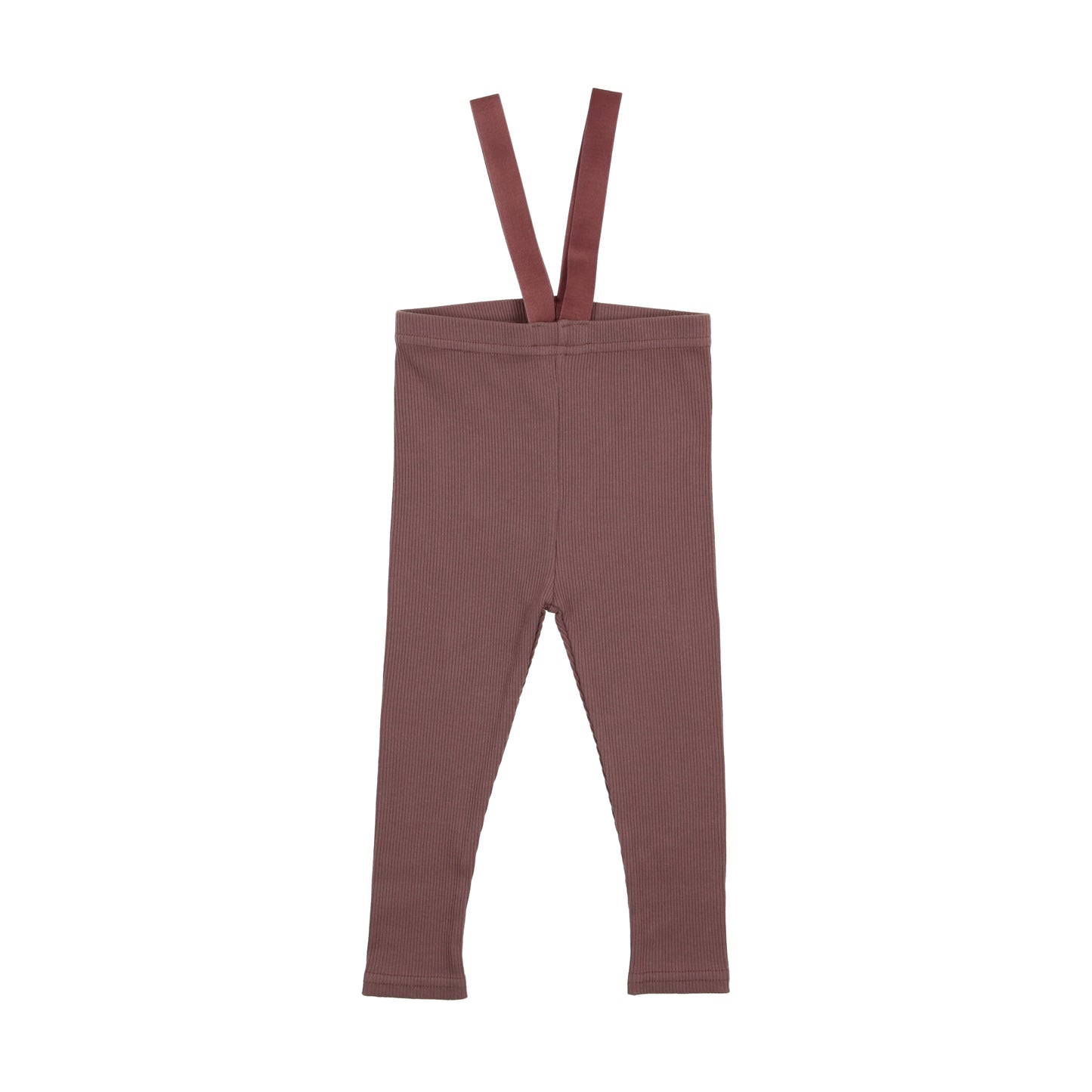 LIL LEGS DUSTY PLUM RIBBED SUSPENDER LEGGING [FINAL SALE]