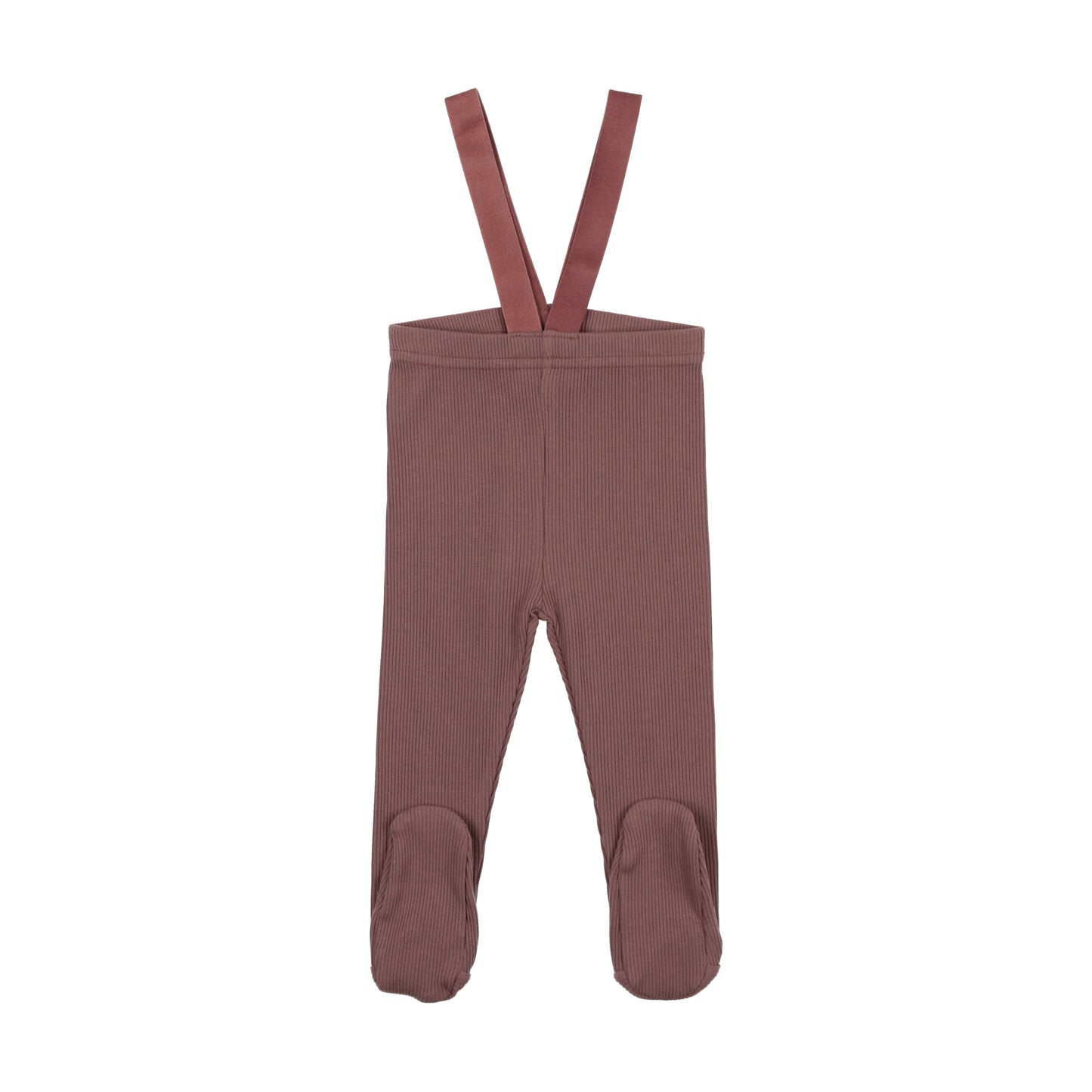 LIL LEGS DUSTY PLUM RIBBED SUSPENDER LEGGING [FINAL SALE]