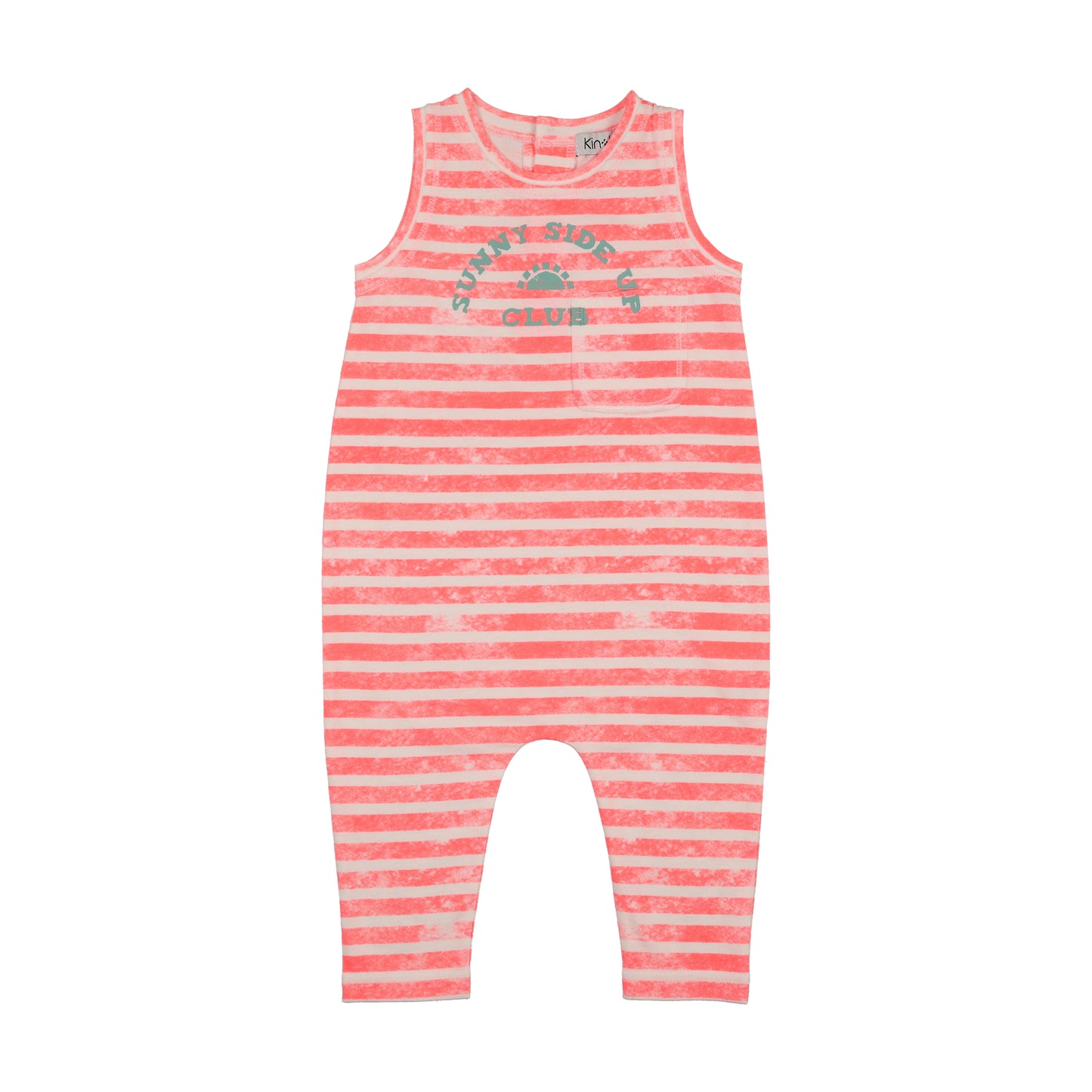 KIN & KIN NEON PINK STRIPE ROMPER