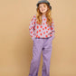 SPROET & SPROUT LAVENDER/RED HEART PRINT SWEATER